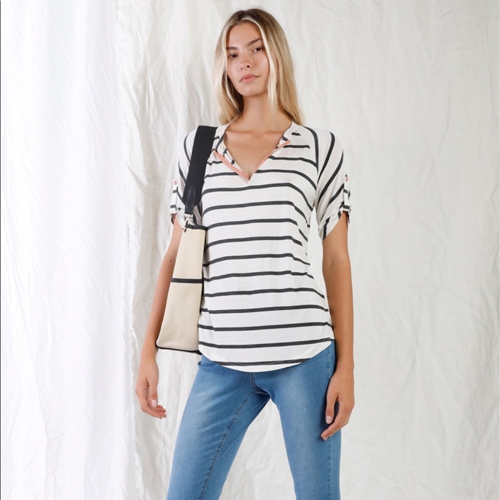 Canvas Colorblock Tote Shoulder Bag - Picture 10 of 10